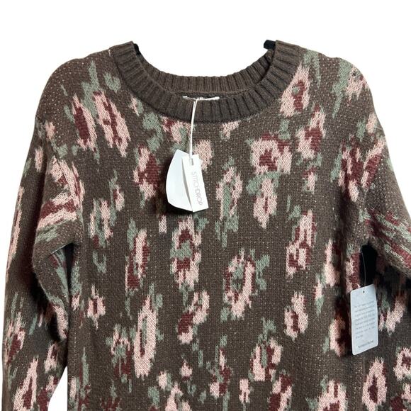 NWT Nordstrom StitchDrop XS Oversized Knit Sweater Dress - Picture 3 of 11